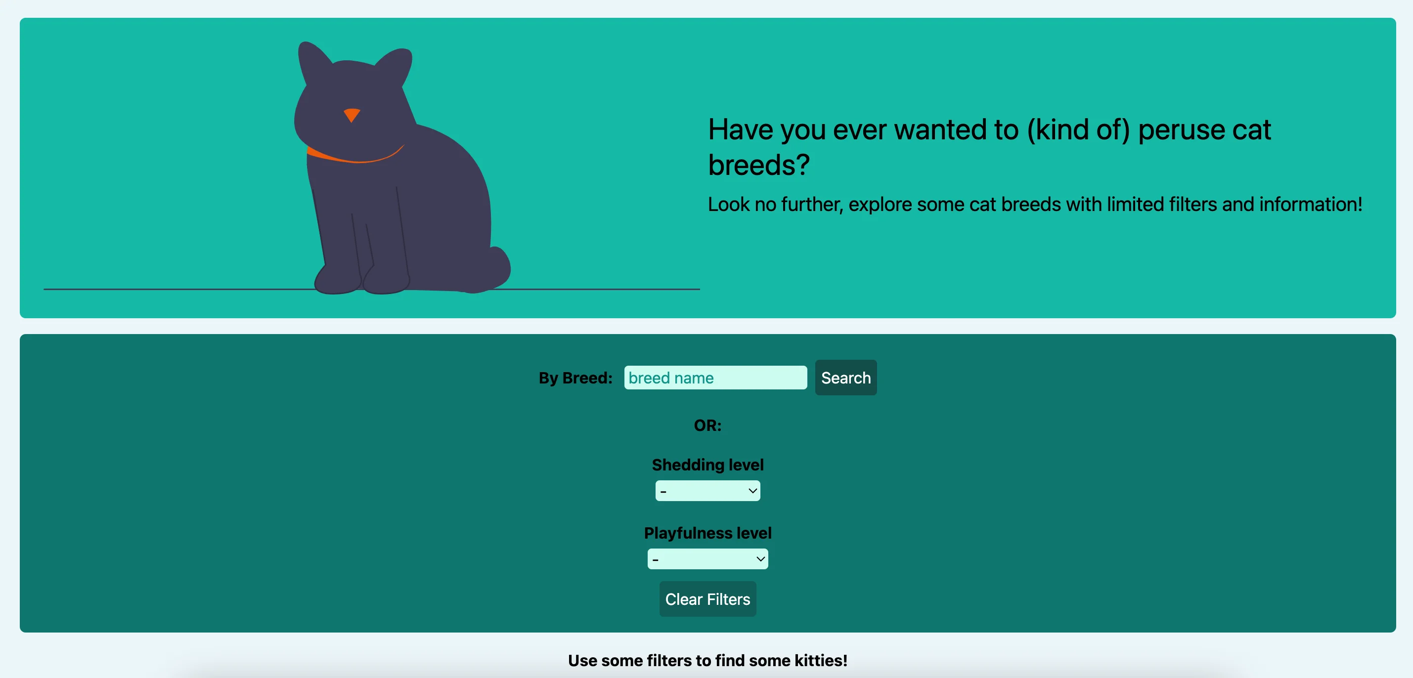 A screenshot of my cat filter page